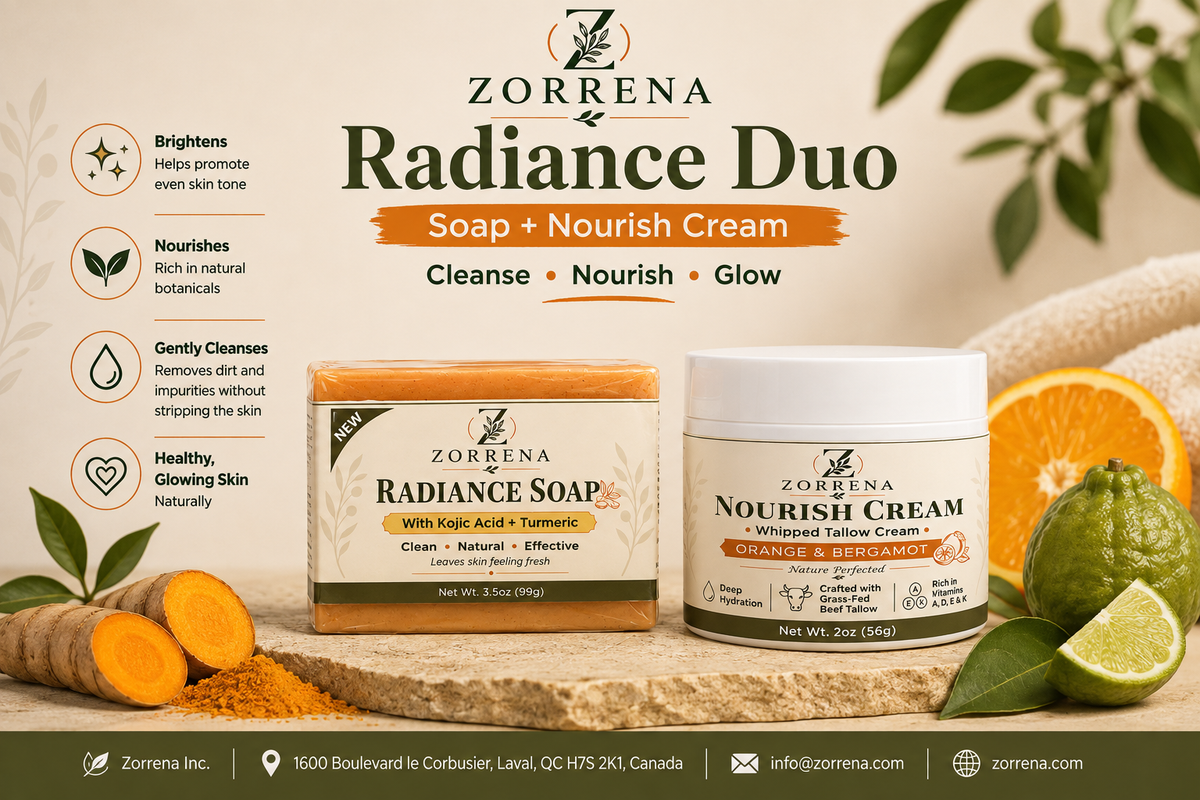 Zorrena Radiance Duo – Soap + Nourish Cream